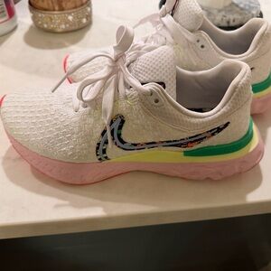 Nike White and Multicolor Athletic Shoes